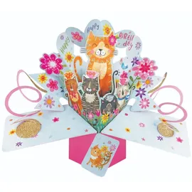 Second Nature Pop Ups Grußkarte PopUp "Happy Birthday Katzen"