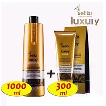 Echosline Seliar/Luxury Shampoo 1000ml Ki Power - Mask 300ml/Trockenes,Mattes Haar