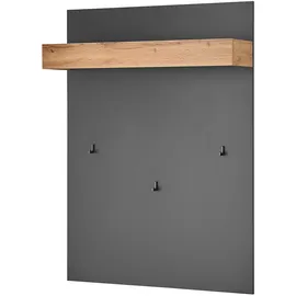 INOSIGN »GIRON/ CiTY, Garderobe in Wotan Eiche, moderner Garderobenschrank«, (Komplett-Set, 5 St.), enthält Schrank, Kommode, Spiegel, Paneel & Schuhbank +Sitzkissen