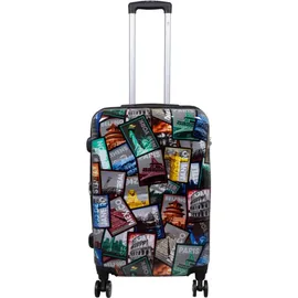 warenhandel könig Hartschalen Trolley Tourist Attractions 4-Rollen Cabin 67 cm / 66 l bunt