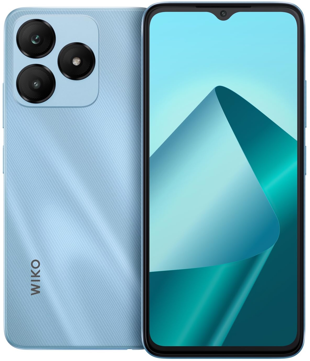 Wiko T20 Smartphone 4 GB + 128 GB, 5000 mAh Batterie, 6,56-Zoll-HD+-Display, Octa-Core-Prozessor, Android 13 Mobile Phone, 4G Dual-SIM, Fingerabdruck/OTG/3 Steckplätze/3,5-mm-Buchse,Blau