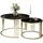 lookway Couchtisch gold chrom / Schwarzes Glass