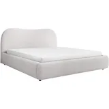 Meblito Polsterbett Doppelbett Sollia Schlafzimmer Bettkasten cm Creme (Abriamo 4) - Creme