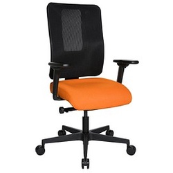 Topstar Bürostuhl Sitness Open X (N) Deluxe mit Schiebesitz, OX30WTW2 T340 Stoff orange, Gestell schwarz