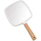 luxuskollektion Handspiegel Holzgriff Make-up Rasieren tragbar quadratisch