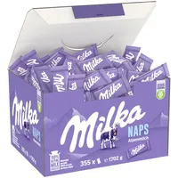 Milka Naps Alpenmilch – Mini-Schokoladentäfelchen aus zarter Alpenmilch-Schokolade – 1 x 1,7kg