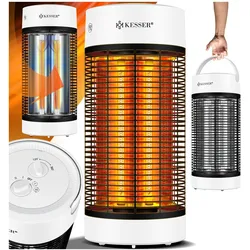 KESSER® Standheizstrahler Infrarotheizung, Heizstrahler Energieeffiziente Heizung Innenraum mit 360° Oszillation, Infrarotheizung Standgerät, Elektroheizung mit IP55, Terrassen-Heizstrahler