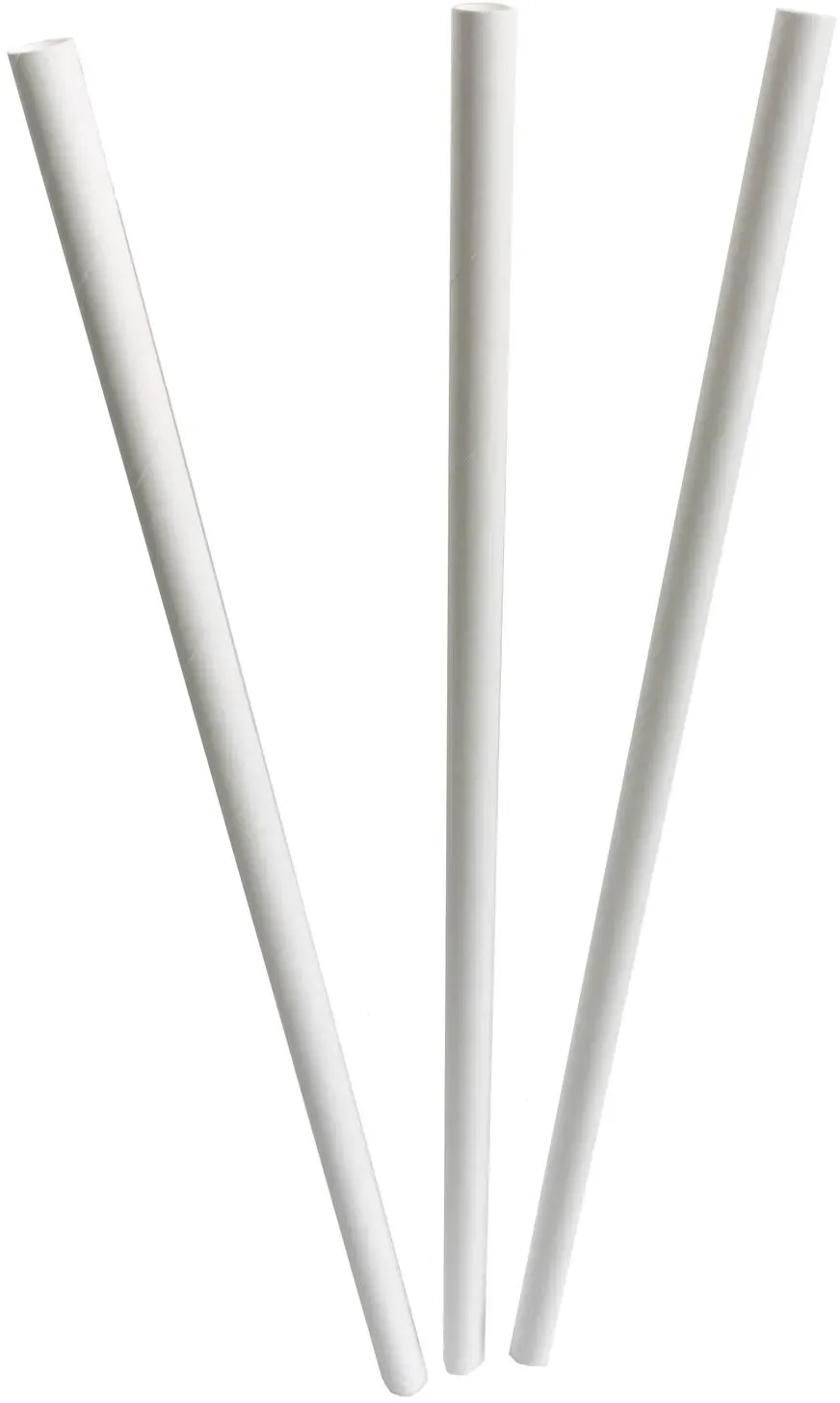 Papiertrinkhalme FSCR Papier Cocktail weiss O 8mm 145 mm, 140 Stk.