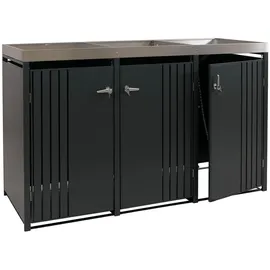 Proregal Mülltonnenverkleidung 125 x 196 x 84 cm anthrazit