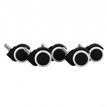 AMSTYLE Hartbodenrollen SPM1.913 Schwarz/Weiß