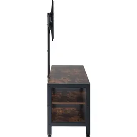 pro.tec Stockholm TV-Rack 120x40x50cm Schwarz/Eiche Matt/Stahl