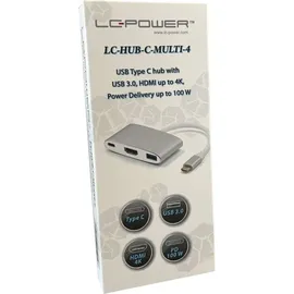 LC-POWER LC Power LC-HUB-C-MULTI-4 - Silber/Weiß