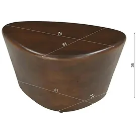 SIT Möbel Beistelltisch ¦ braun ¦ Maße (cm): B: 70 H: 36