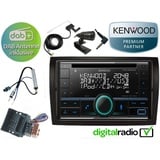 DSX Kenwood CD Bluetooth DAB+ USB Antenne inkl für Citroen Jumper Autoradio (Digitalradio (DAB) schwarz