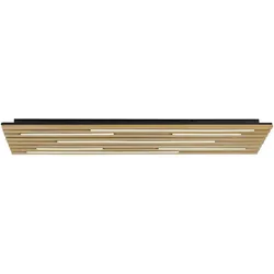 Paul Neuhaus LED Wand-Deckenleuchte Q-AKUSTIK Holz-natur Smarthome