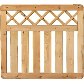 Tetzner & Jentzsch Vorgartenzaun 100 x 90 cm Braun/Holz