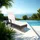 Tectake Rattan Sonnenliege 200 x 70 x 33 cm Braun