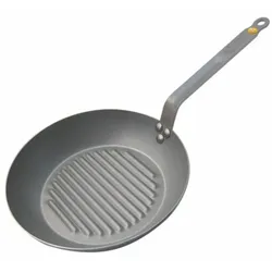 De Buyer Grillpfanne Mineral B Element 32 cm Eisenpfanne gerippt