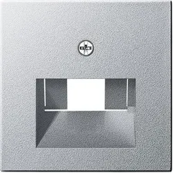 GIRA System 55 Abdeckung 027026 f. Netzwerk-Anschlussdose aluminium