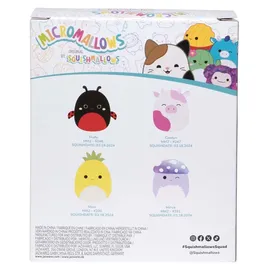 Squishmallows Micromallows SQMM0067-4er-Pack, superweiche Mini-Squishmallows, 6.5 cm Plüschfiguren