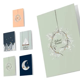 Unicef - Pack mit 10 Weihnachtskarten, Ice