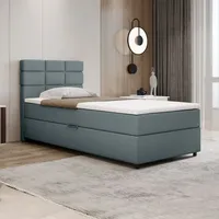Panda möbel Boxspringbett 100x200, mit Bettkast und Topper -