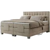 MKS Meble Motor Boxspringbett mit Bettkasten ¦ beige ¦ Maße (cm): B: 188 H: 118