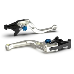 LSL Bremshebel BOW R50, kurz, silber/blau, blau