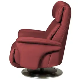 HIMOLLA Relaxsessel 7227 Leder 82 x 109 x 90 cm Rot mit Relax-Funktion