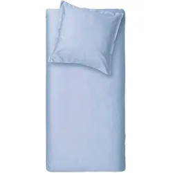 Bettwäsche CINDERELLA "Sundays", blau, B/L: 155cm x 220cm, , Satin, B/L: 80cm x 80cm, Satin, Obermaterial: 100% Baumwolle, Bettwäsche, weich und stark