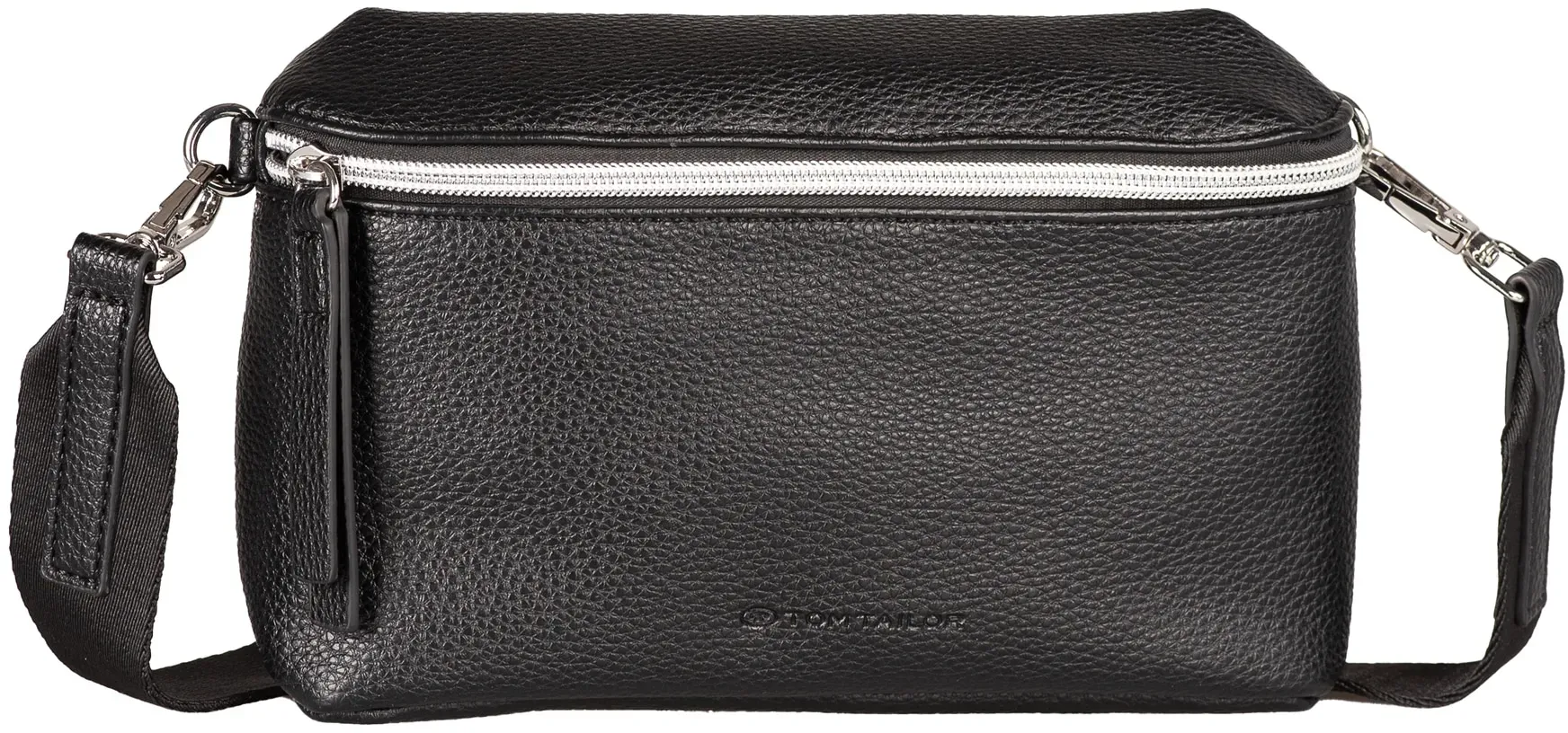 Bauchtasche TOM TAILOR "Orla", Damen, Gr. B/H/T: 24cm x 15cm x 7,5cm, schwarz, Polyurethan, Taschen, aus weich genarbtem Kunstleder mit perfekt passendem Gurt