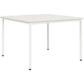vidaXL Esstisch 110 x 75 x 110 cm weiß