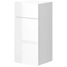 Vicco Midischrank Izan Weiß Hochglanz 37 x 76.6 cm mit Schublade und Tür