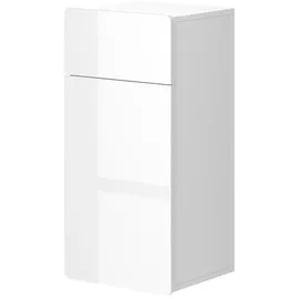 Vicco Midischrank Izan Weiß Hochglanz 37 x 76.6 cm mit Schublade und Tür