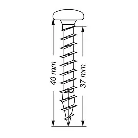 SPAX Universalschraube 3,5 x 40 mm Halbrundkopf Kreuzschlitz Z Vollgewinde 4CUT WIROX A3J