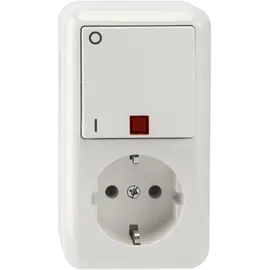 Merten Schuko-Steckdose Aufputz Weiß 1 St.