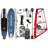 Brunelli SUP-Board BRUNELLI 10.8 Windsurf iSUP Board aufblasbar Stand Up Paddle Checker blau