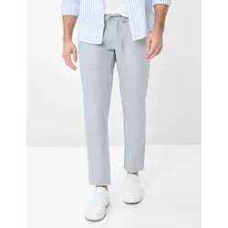 Chinohose BRAX "Style FABIO", Herren, Gr. 33, Länge 30, grau (hellgrau), 100% Leinen, Hosen