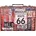 KD1711/12 Geschenkbox Holztruhe Vintage Look Route 66 L 31cm B 20cm T 10cm H