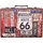 BIRENDY Truhe Kiste KD1711/12 Geschenkbox Holztruhe Vintage Look Schatzkiste Route 66 , Größe:Größe L ( 31cm B x 20cm T x 10cm H )