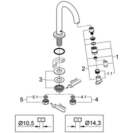 Grohe Universal Standventil C-Auslauf chrom