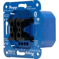 Kopp 863004034 Blue-control Hybrid-Smart-Switch: Rollladen-, Jalousien-, Markisensteuerung, 2-Kanal, 4-Draht