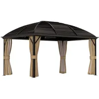 Outsunny Pavillon & 398Lx298Wx280Hcm - Braun,