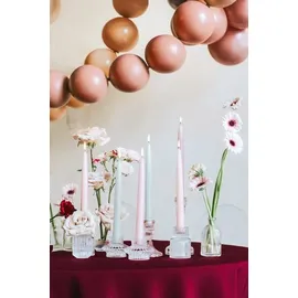 Partydeco Spitzkerze 24 cm 10 St. altrosa matt