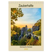 Calvendo Zauberhafte Sächsische Schweiz (Tischkalender 2026 DIN A5 hoch),