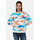 salzhaut Longpullover TANG orange / weiß / türkis M