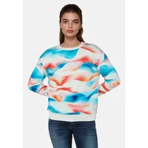 salzhaut Longpullover TANG orange / weiß / türkis M