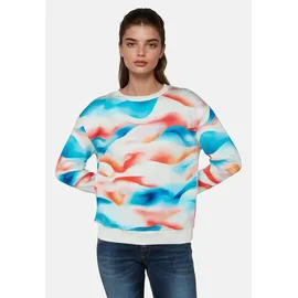 salzhaut Longpullover TANG orange / weiß / türkis M