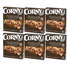 Protein-Müsliriegel Corny Nussvoll Erdnuss und Vollmilchschoko Riegel 96g 6er Pack