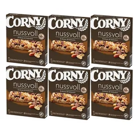 Protein-Müsliriegel Corny Nussvoll Erdnuss und Vollmilchschoko Riegel 96g 6er Pack